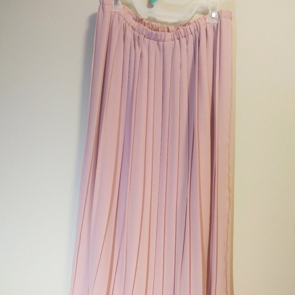 Vintage Pastel Pink Pleated Skirt